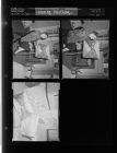 Woman painting (3 Negatives), March 25-26, 1958 [Sleeve 66, Folder c, Box 14]
